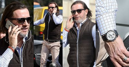 Wymuskany Radosław Majdan załatwia sprawy na mieście (ZDJĘCIA)