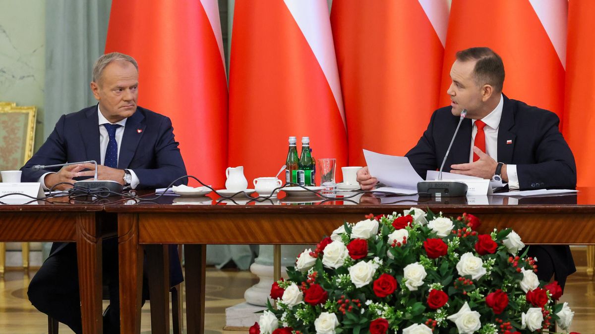 Premier Donald Tusk i prezydent Karol Nawrocki 