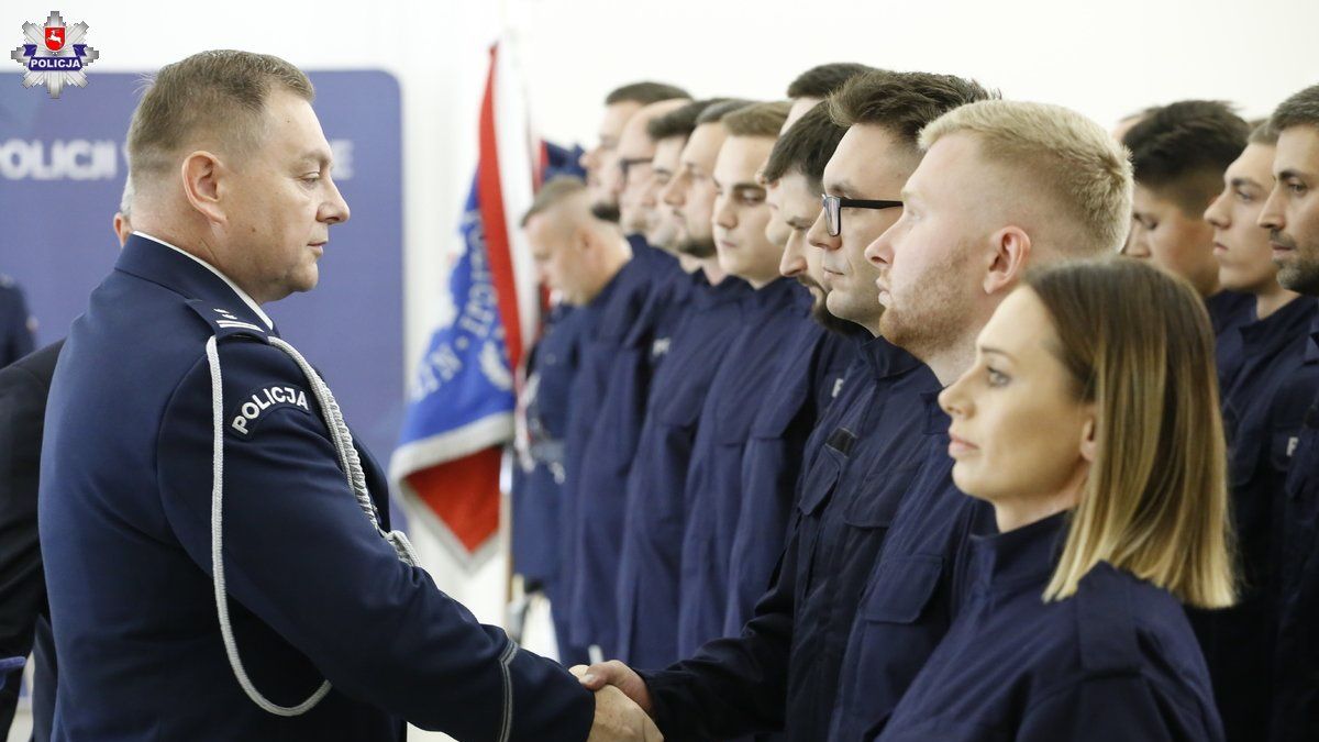 Ślubowanie nowych policjantów w Lublinie