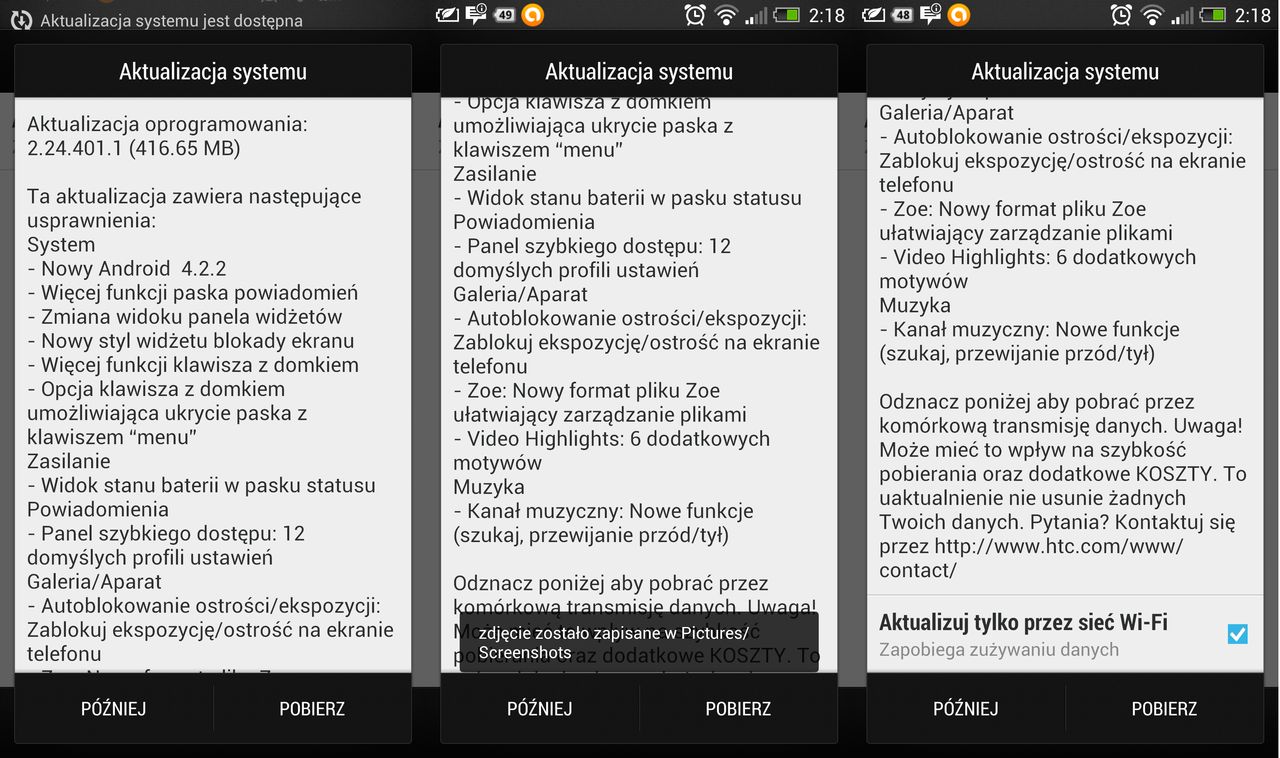 HTC One z Androidem 4.2.2 | fot. Mateusz Myck