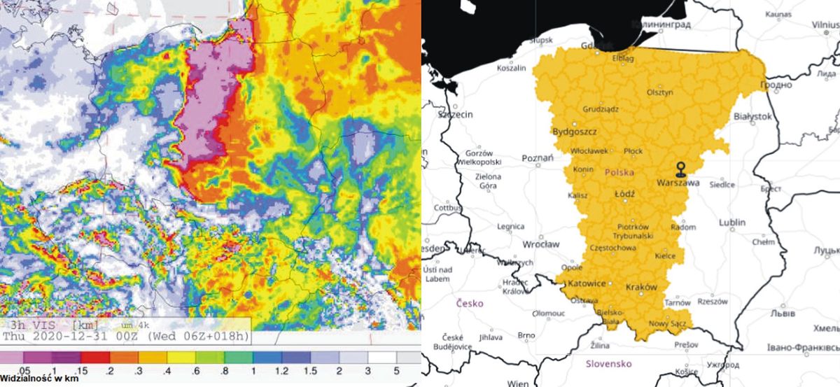 Pogoda - sylwester 2020. Ostrzeżenia IMGW aż w 11 województwach