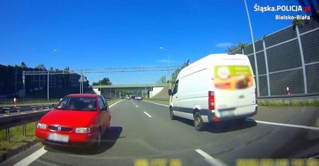 Bielsko-Biała. Przerażające nagranie z S1. 83-latek jechał pod prąd