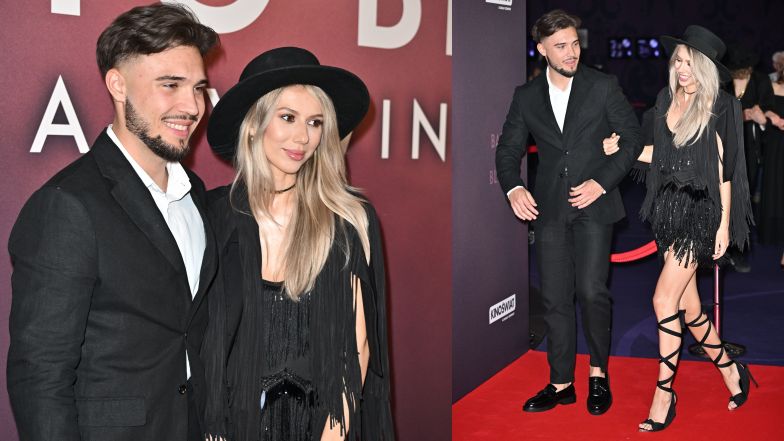 Leon Myszkowski z Ksenią na ściance