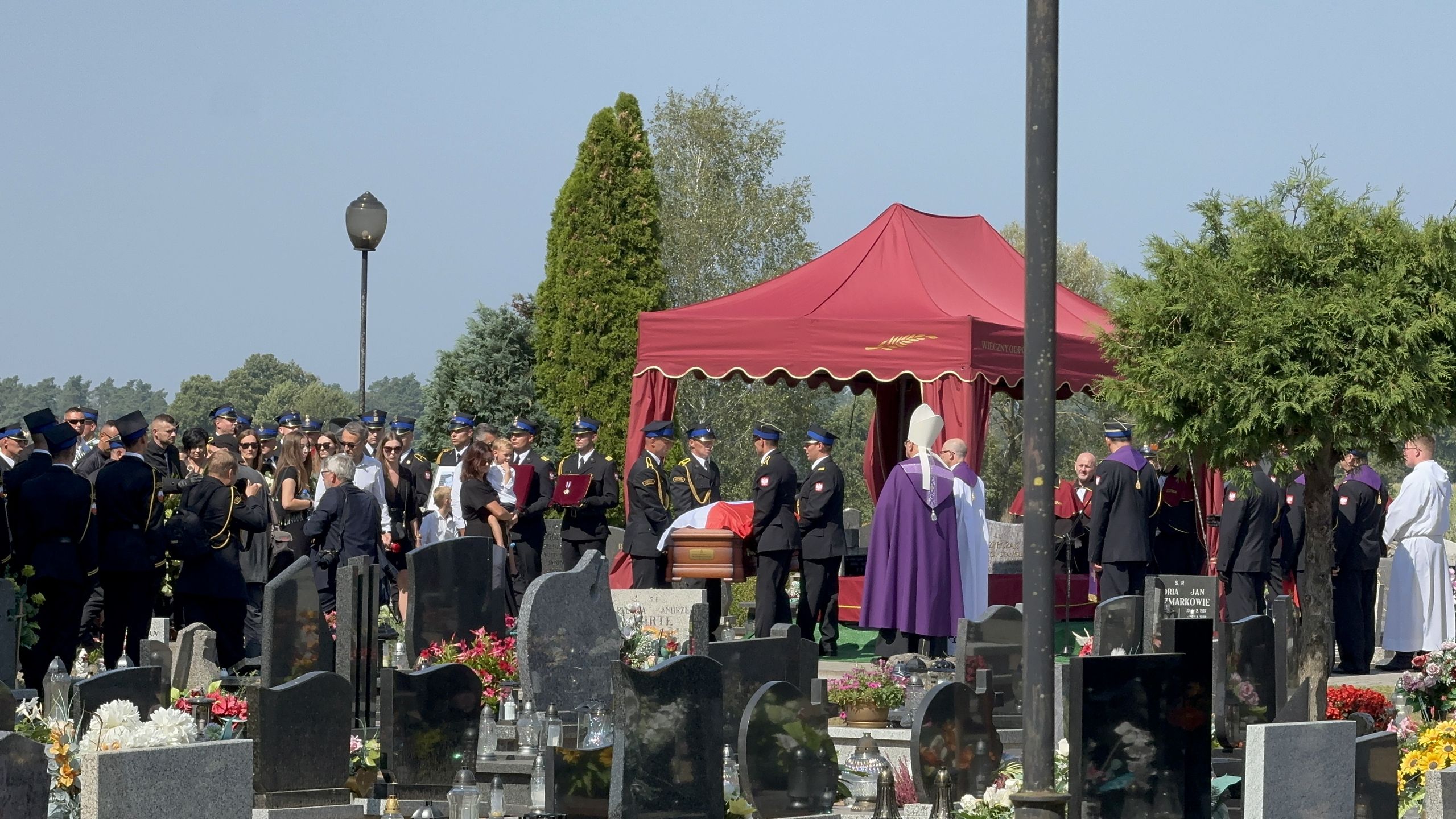 Pogrzeb tragicznie zmarłego strażaka z Poznania