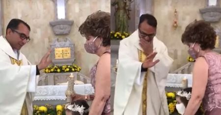 Nagranie z kościoła hitem. Dziecko zaskoczyło księdza, mamę i  wiernych