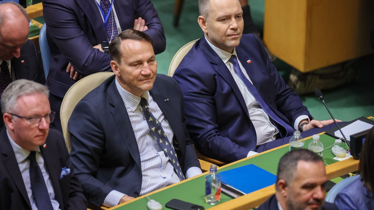 Karol Nawrocki Radosław Sikorski podczas debaty generalnej w ONZ