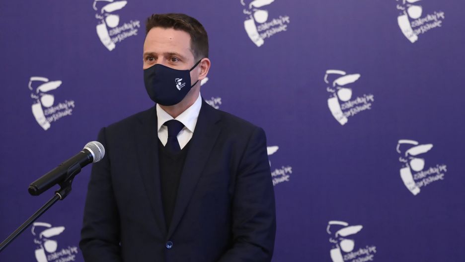 Rafał Trzaskowski podczas konferencji prasowej w stołecznym ratuszu, 13 stycznia br.