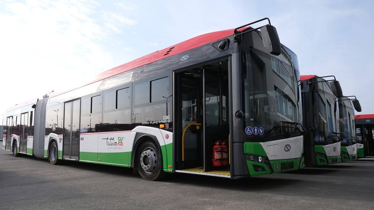 Przegubowe hybrydowego autobusy Solaris w MPK Lublin