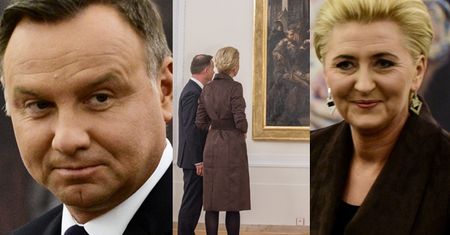 Dudowie kontemplują sztukę w Pałacu Prezydenckim: "Ta wystawa prezentuje Polskę, NAS POLAKÓW" (FOTO)