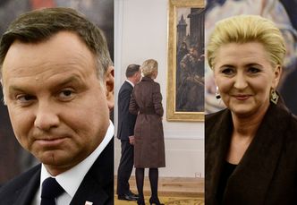 Dudowie kontemplują sztukę w Pałacu Prezydenckim: "Ta wystawa prezentuje Polskę, NAS POLAKÓW" (FOTO)