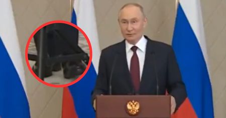 Nagranie z Putinem. Tylko spójrz na jego nogi