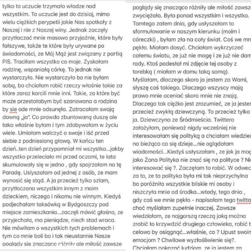 Marianna Schreiber tłumaczy się z pisania "Won z mojego miasta"