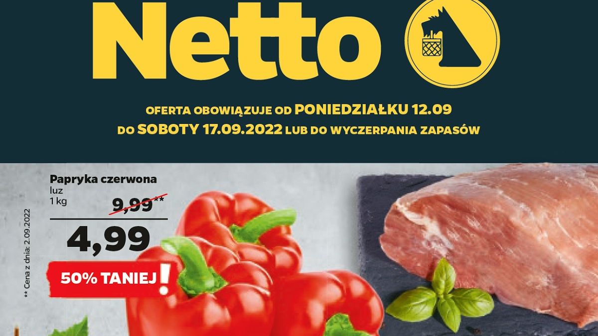 Netto gazetka od 12.09 22 - poniedziałku 12 września