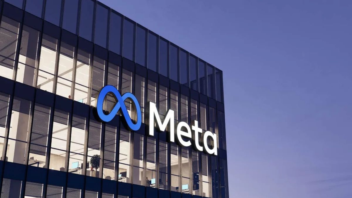 Logo Meta na budynku