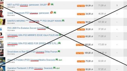 SONY kontra używane gry 1