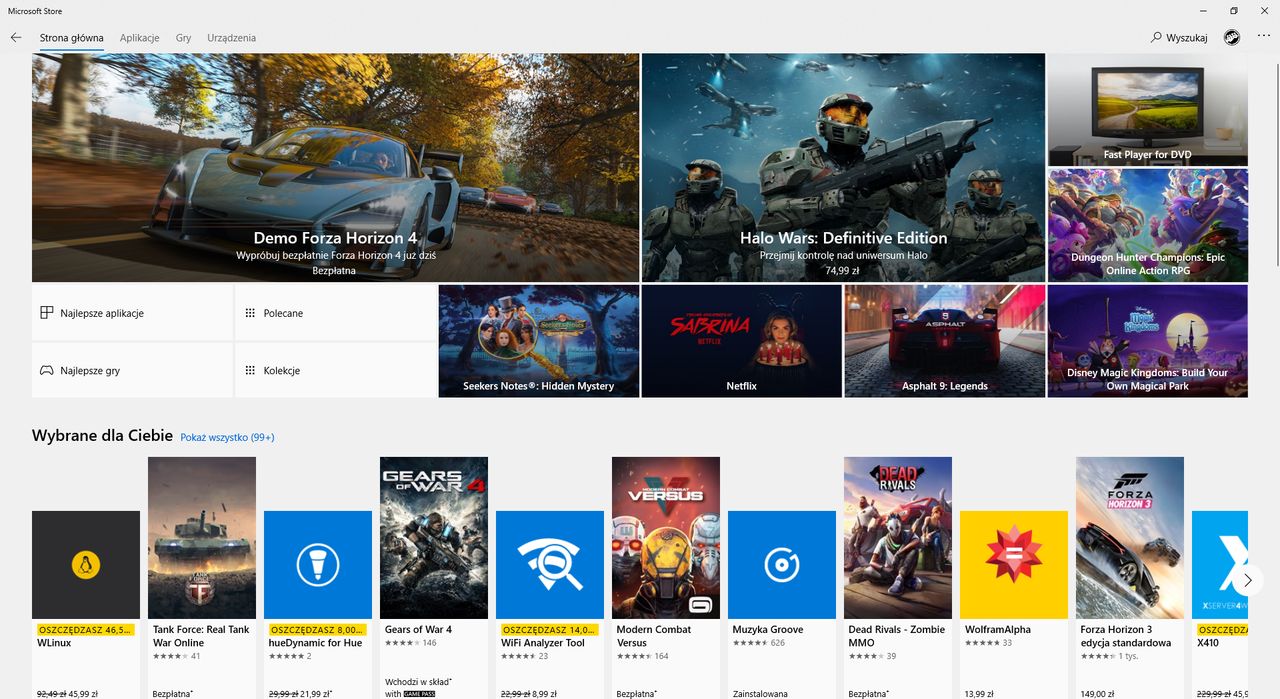 Oferta Microsoft Store jest stale rozszerzana.