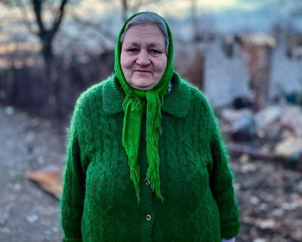 Straciła dom przez inwazję Rosjan. Mieszka w "miasteczku zgliszczy"