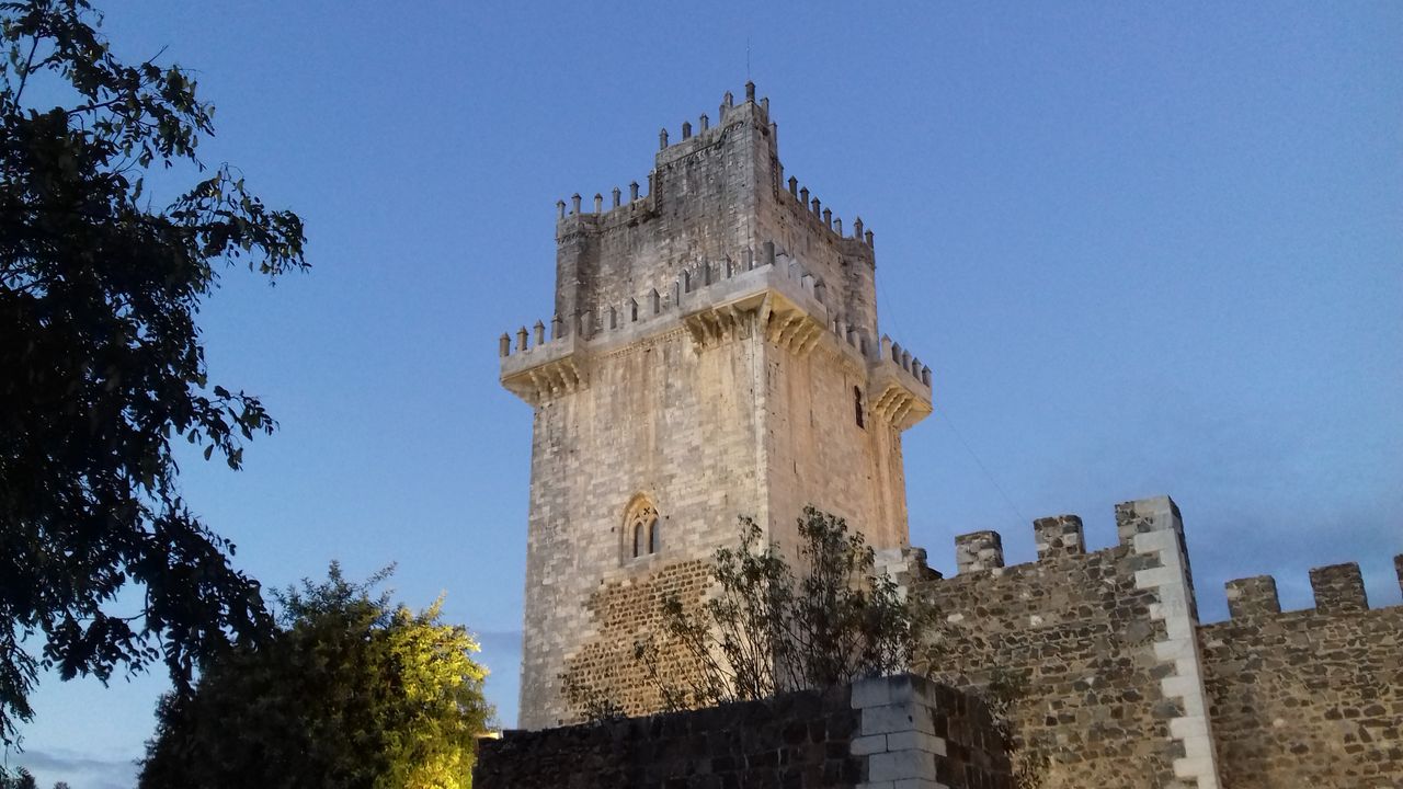 The castle tower is impressive