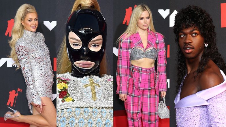 MTV VMA. Wielki bal przebierańców na czerwonym dywanie: Paris Hilton, Avril Lavigne, Shawn Mendes, Doja Cat (ZDJĘCIA)