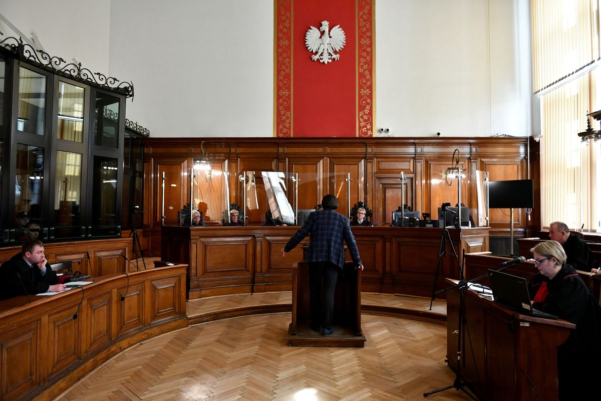 Świadek, który był na scenie WOŚP podczas zabójstwa Pawła Adamowicza, zeznaje na sali Sądu Okręgowego w Gdańsku