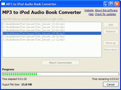 iPod Audio Book Maker – zamień MP3 na format książek audio 1