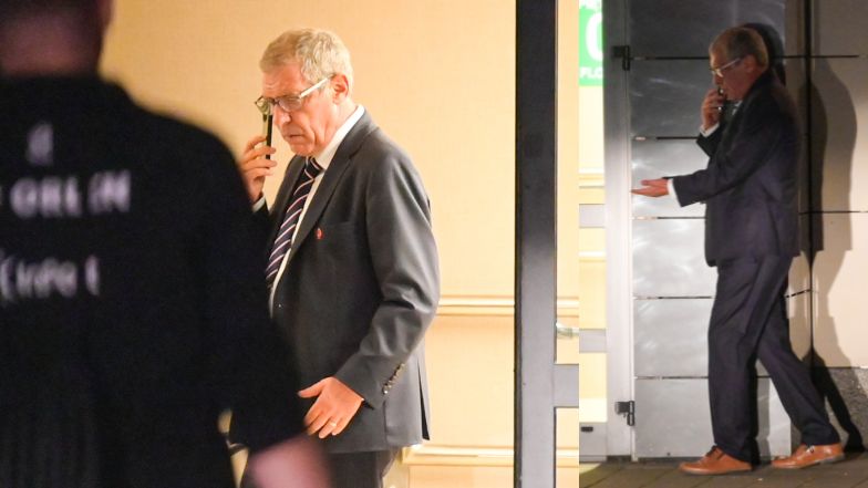 Piłkarze reprezentacji Polski wracają do hotelu po meczu z Wyspami Owczymi