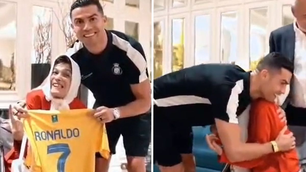 Na zdjęciu Cristiano Ronaldo i Fatemeh Hamami