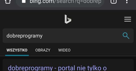 Wyszukiwarka Bing na Androida i iOS-a obsługuje ciemny motyw. Trzeba go włączyć ręcznie