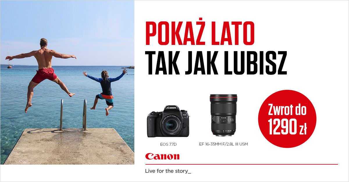 Canon: Najnowsza promocja typu Cashback. Nawet 1290 zł zwrotu 2