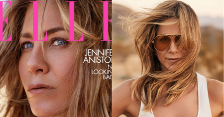 Sterczące sutki Jennifer Aniston w sesji dla "Elle"