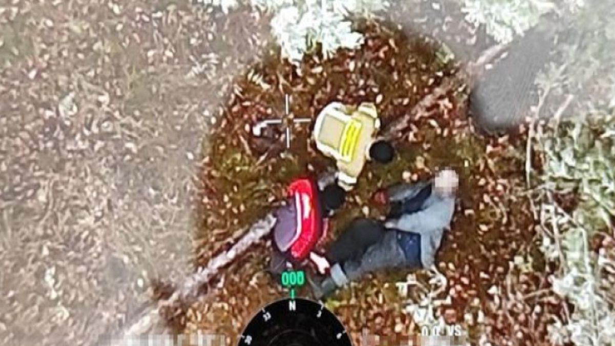 Mężczyznę udało się odnaleźć dzięki użyciu drona