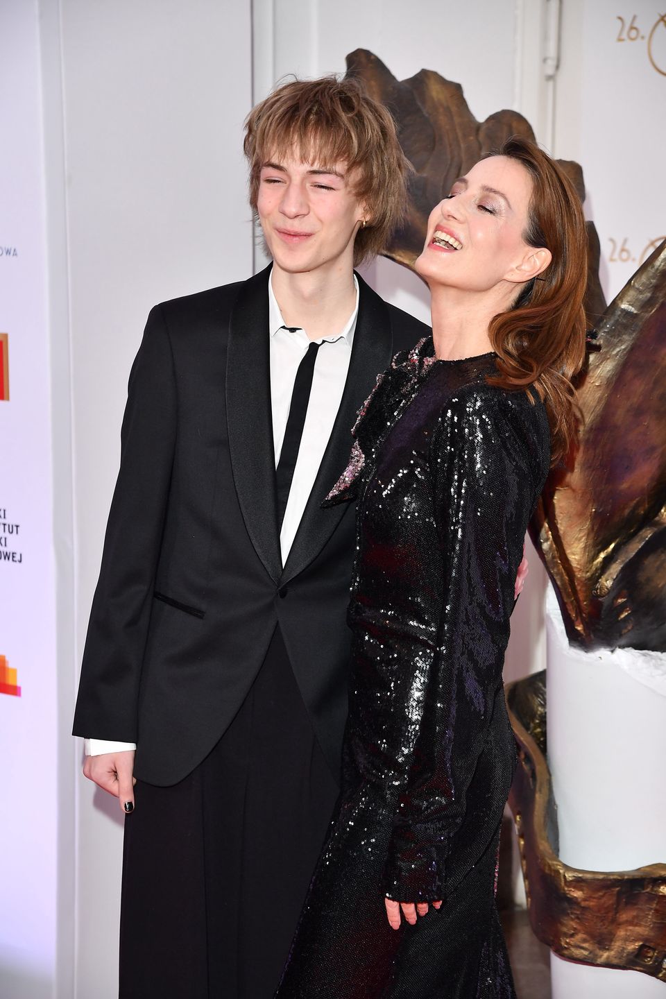 Maja Ostaszewska pojawiła się na Orłach w towarzystwie syna