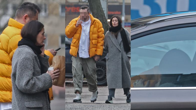 Agnieszka Grochowska z tajemniczym mężczyzną