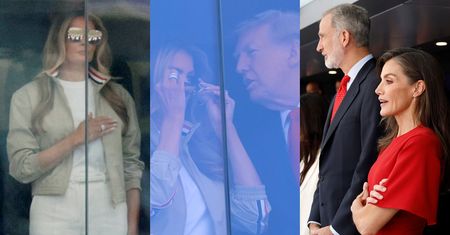 Trumpowie stawili się na finale mundialu. Melania postawiła na kontrolowany luz, ale show skradła jej królowa Letycja (ZDJĘCIA)