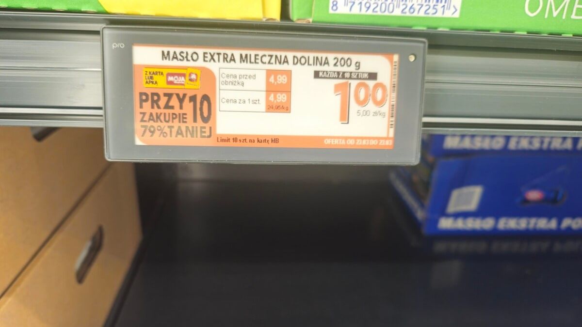 Promocja na masło po 1 zł w Biedronce