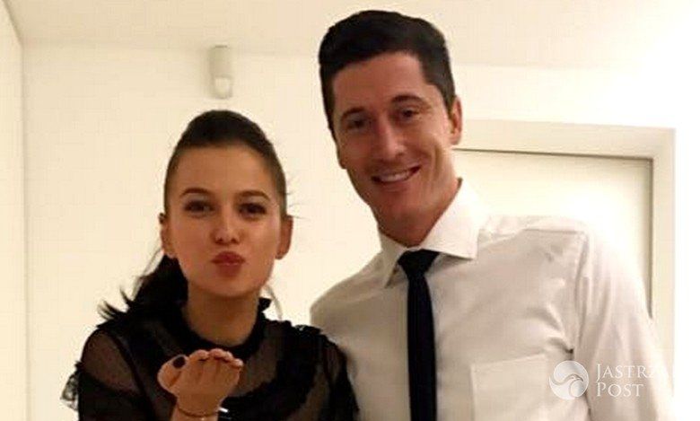 Anna Lewandowska i Rober Lewandowski na świątecznej imprezie Bayern Monachium