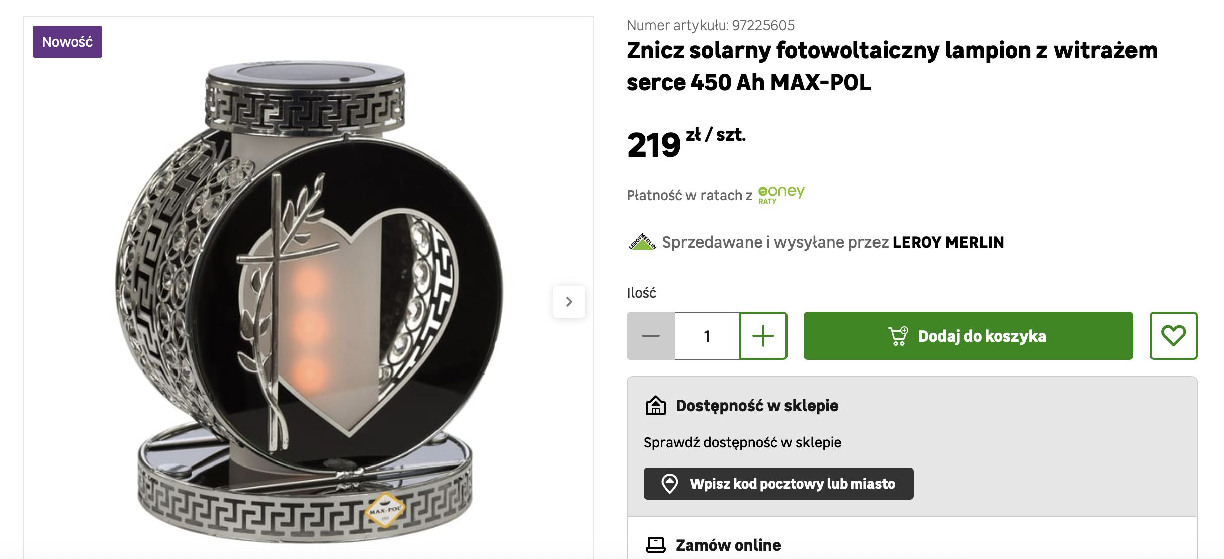 Ceny zniczy w 2025 r.