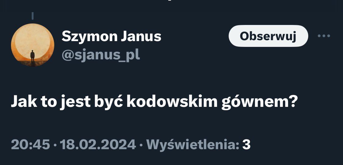 Screeny wpisów Szymona Janusa. 