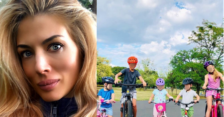 Izabella Łukomska-Pyżalska pokazała zdjęcie z wyprawy rowerowej z SZÓSTKĄ DZIECI. Fani: "Cały peleton!"