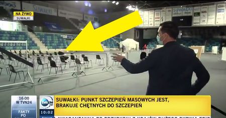 W TVP pokazano sukces punktu szczepień. TVN24 zastał tylko jedną osobę