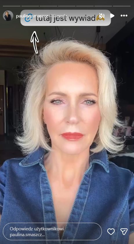 Paulina Smaszcz w platynowym blondzie