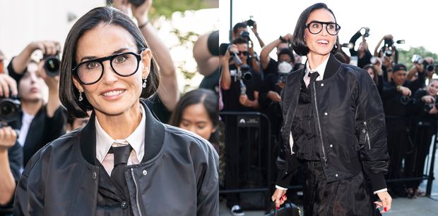 Demi Moore W KRÓTKIM BOBIE bryluje na Fashion Weeku w Nowym Jorku. Pasuje jej? (ZDJĘCIA)