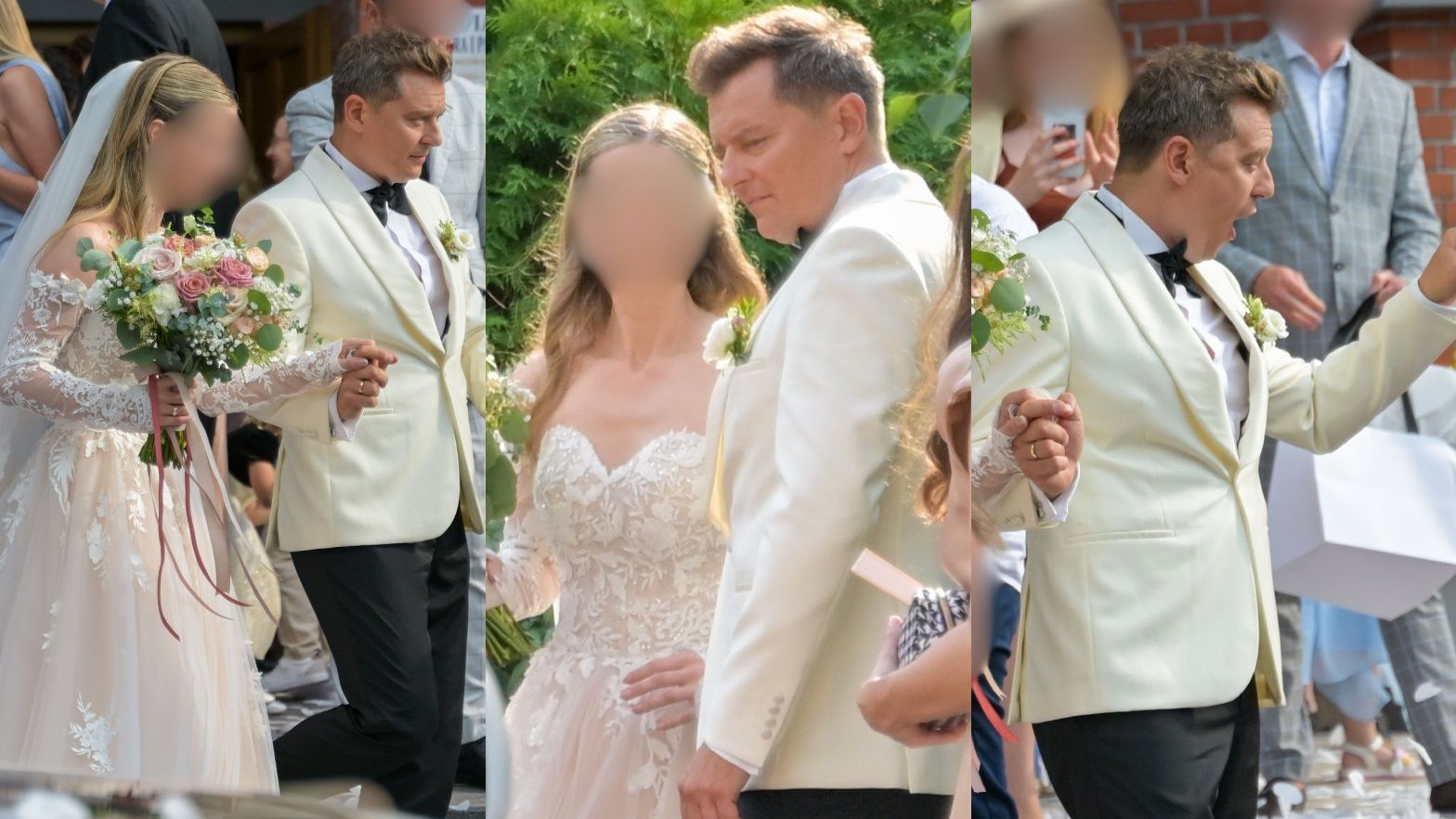 Rafał Brzozowski z żoną wychodzi z kościoła TUŻ PO CEREMONII