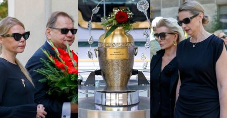 Ryszard Kalisz i Daniel Olbrychski z żonami oraz Joanna Racewicz na pogrzebie Roberta Smoktunowicza (ZDJĘCIA)