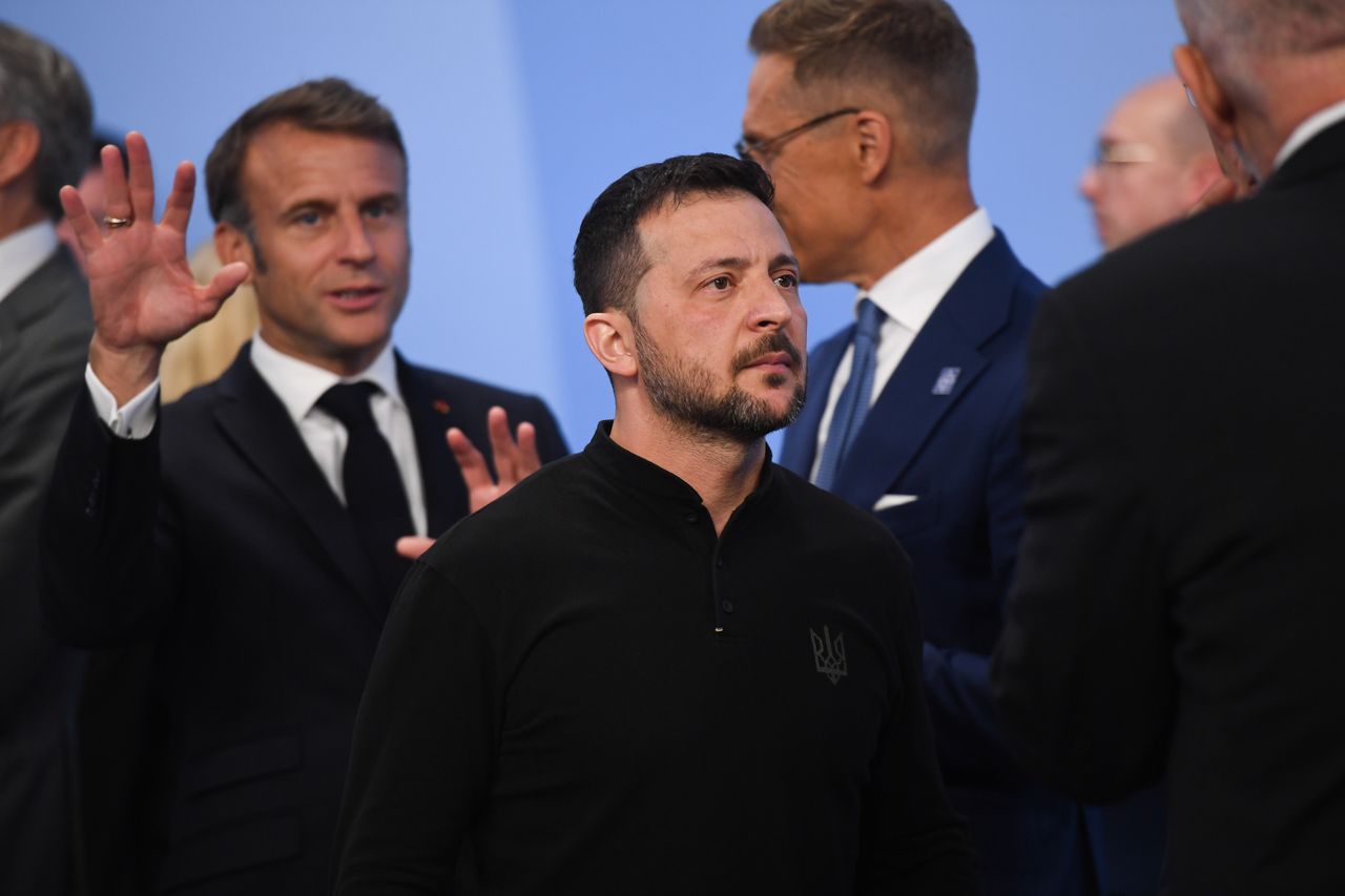 President of Ukraine Volodymyr Zelensky during the European Political Community summit at Blenheim Palace