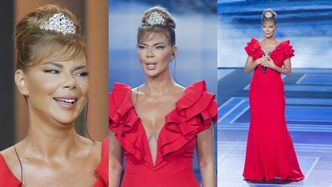 Edyta Górniak w eleganckiej czerwieni z POKAŹNYM dekoltem czaruje opolską publiczność (ZDJĘCIA)