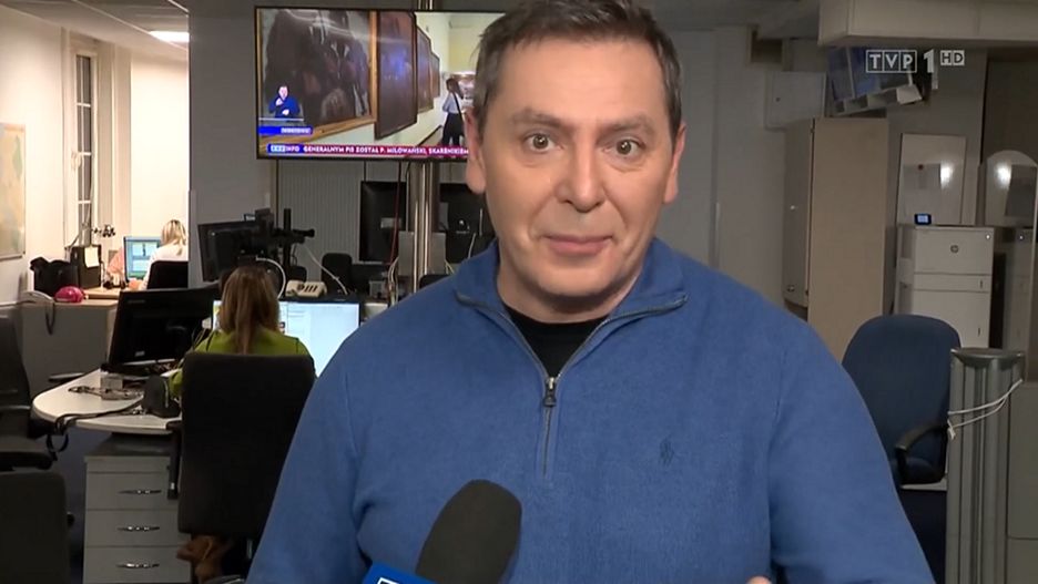Michał Adamczyk pojawił się w głównym wydaniu "Wiadomości" TVP