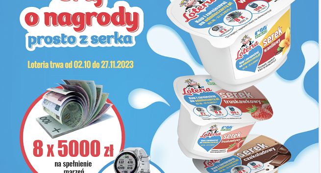 "Graj o nagrody prosto z serka" w kampanii loteryjnej Rolmlecz