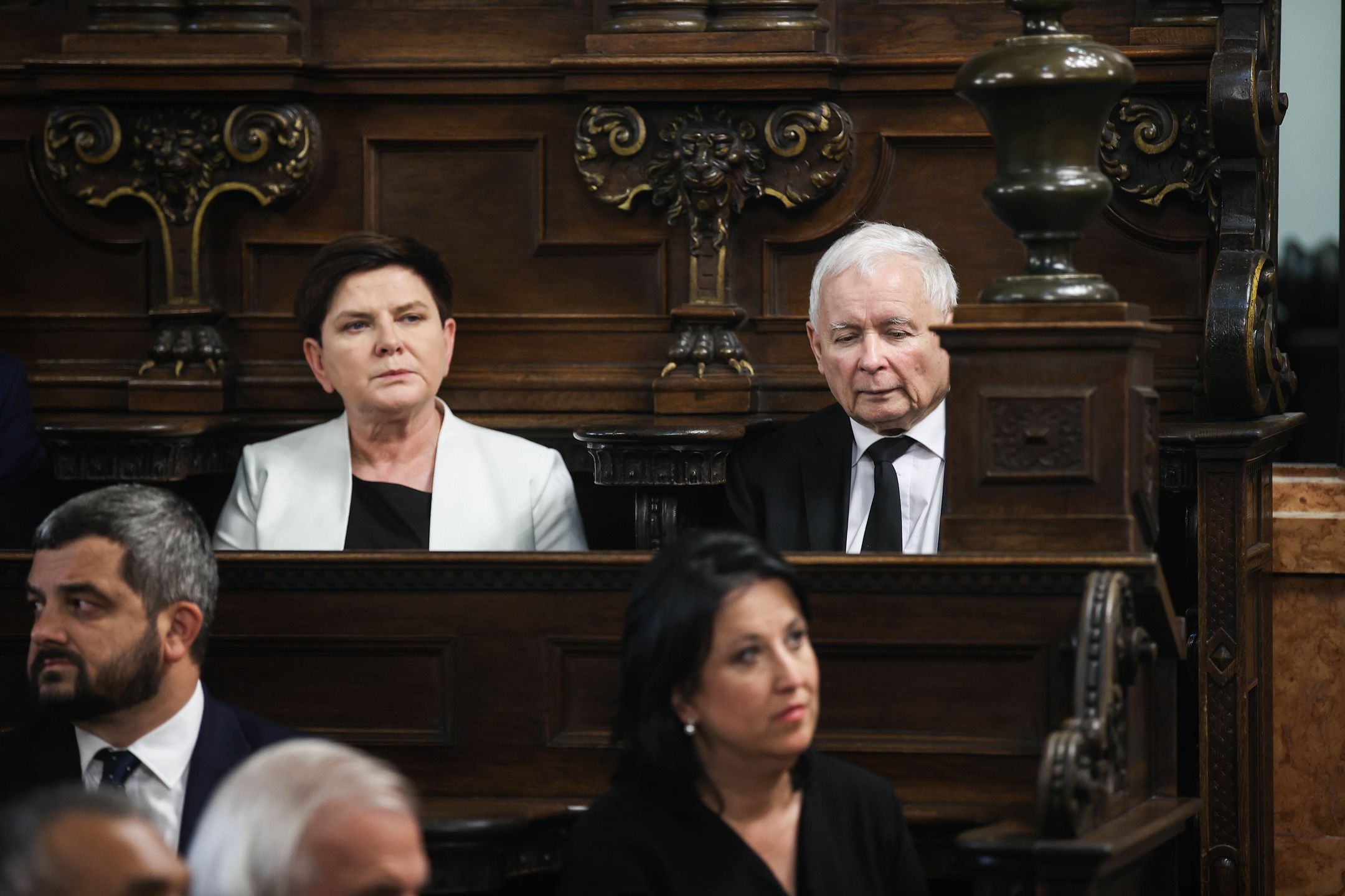 Kraków, 18.06.2022. Jarosław Kaczyński i politycy PiS na Wawelu