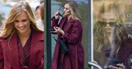 Zmienny nastrój Agnieszki Kaczorowskiej: najpierw szerokie uśmiechy do paparazzi, potem nietęga mina